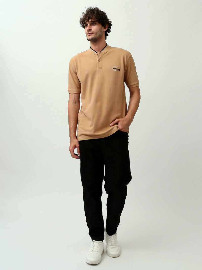 Polo Homme Regular Fit – Couleurs Noir et Beige – POS24SBPU21901TM1