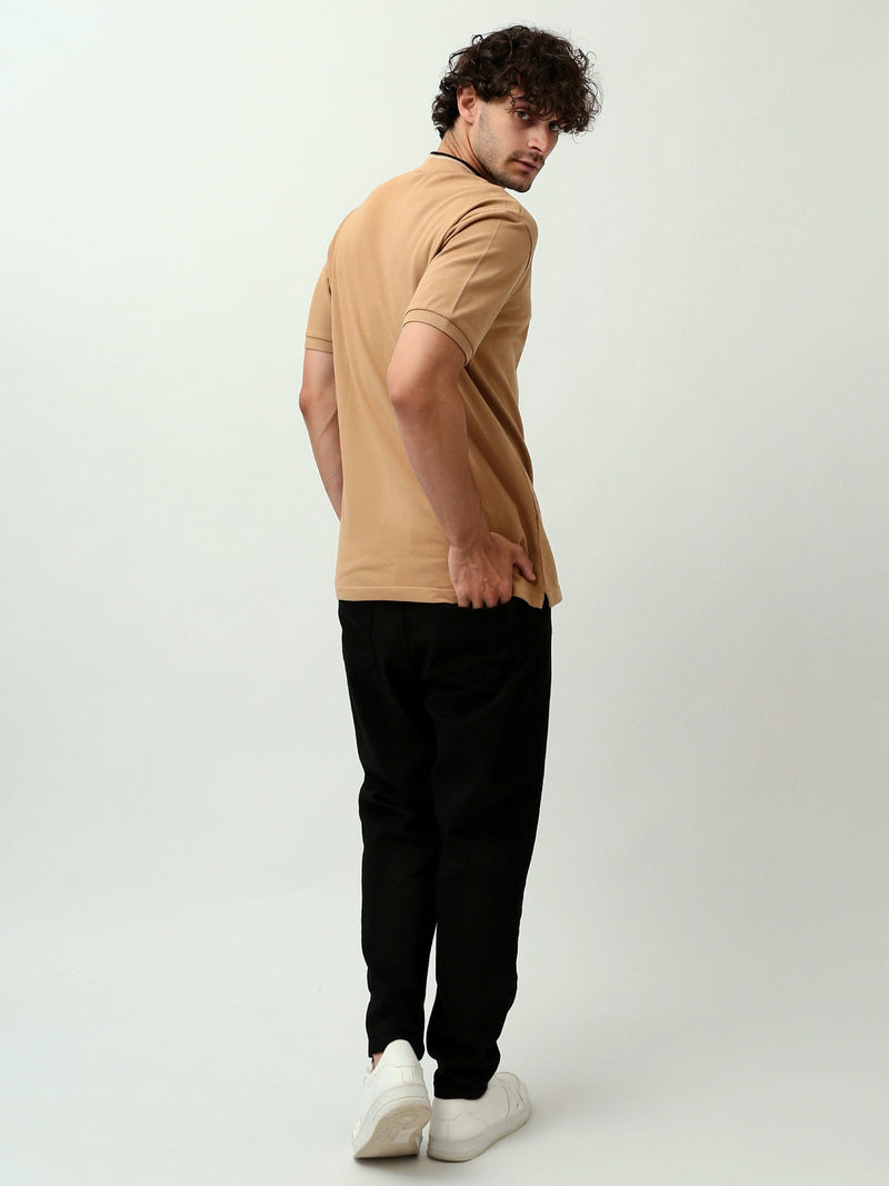 Polo Homme Regular Fit – Couleurs Noir et Beige – POS24SBPU21901TM1
