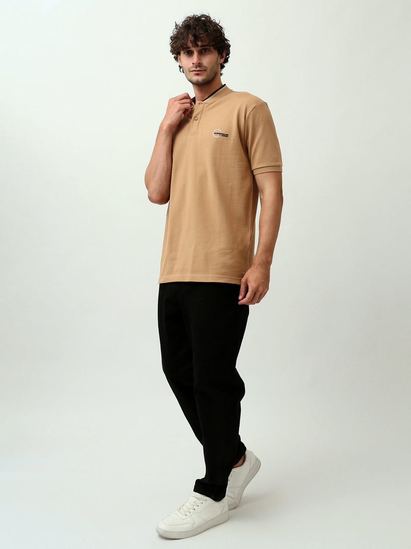 Polo Homme Regular Fit – Couleurs Noir et Beige – POS24SBPU21901TM1