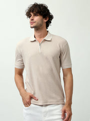 Polo homme à coupe moderne avec demi-zip – POS24SBTR21804TM1