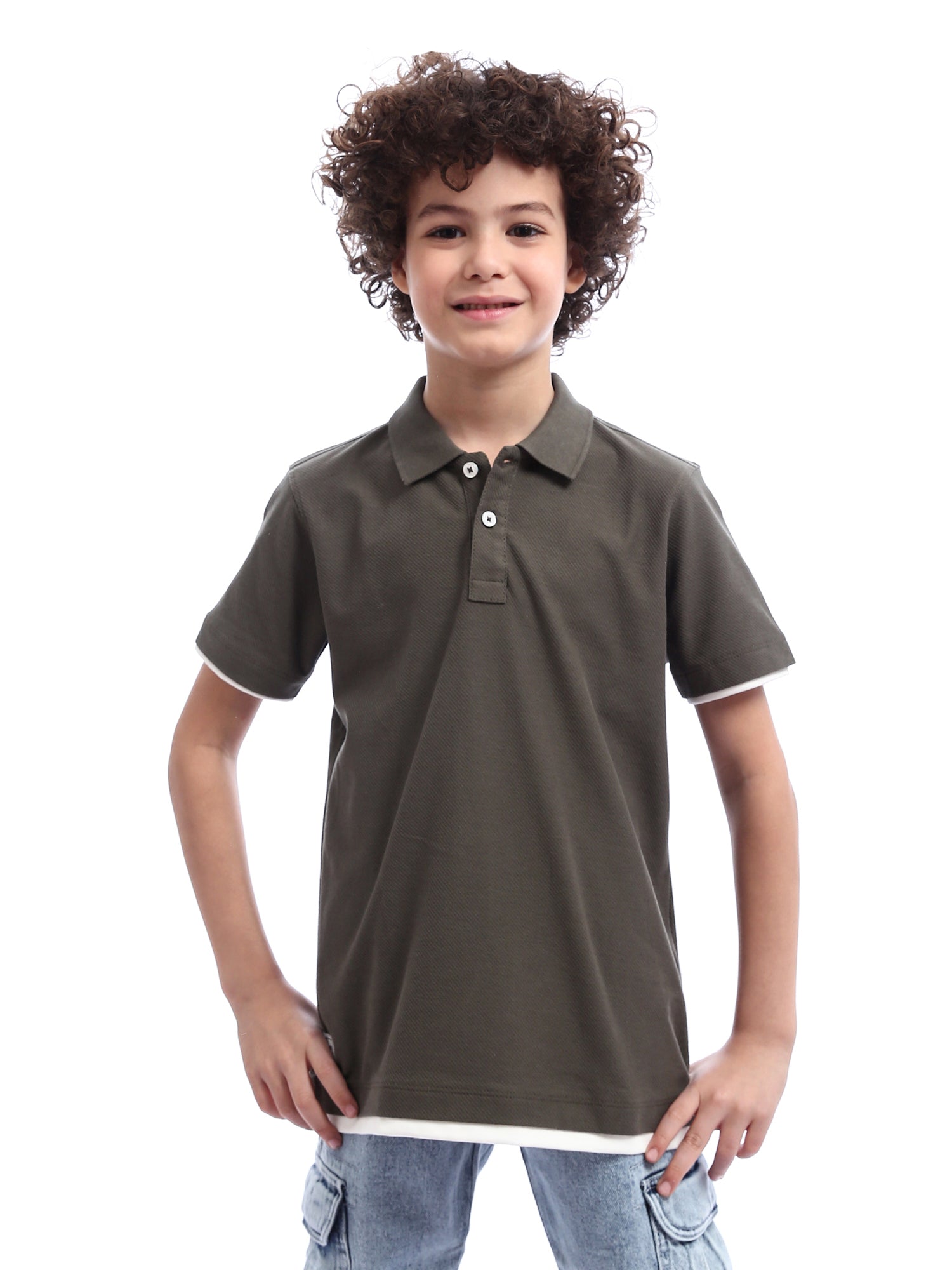 Polo enfant au design moderne avec boutons distinctifs – POS24SBTR21813TB1