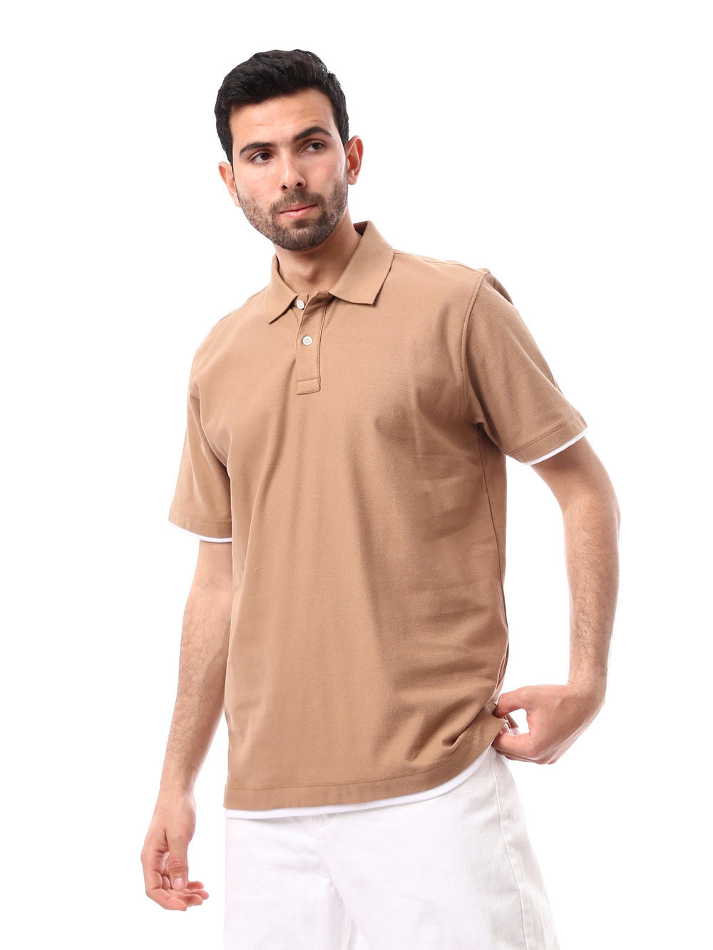 Polo pour homme avec bords blancs - POS24SBTR21813TM1