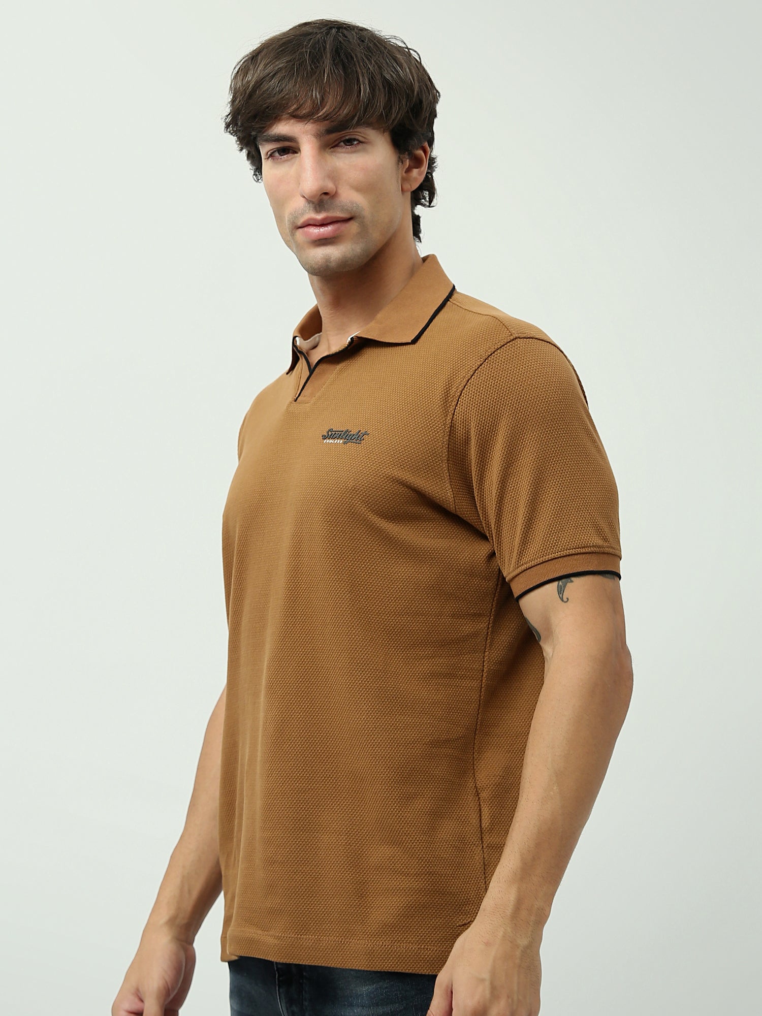 Polo Homme Slim Fit Camel – Style Élégant et Confortable - POS24SBTV21801TM1