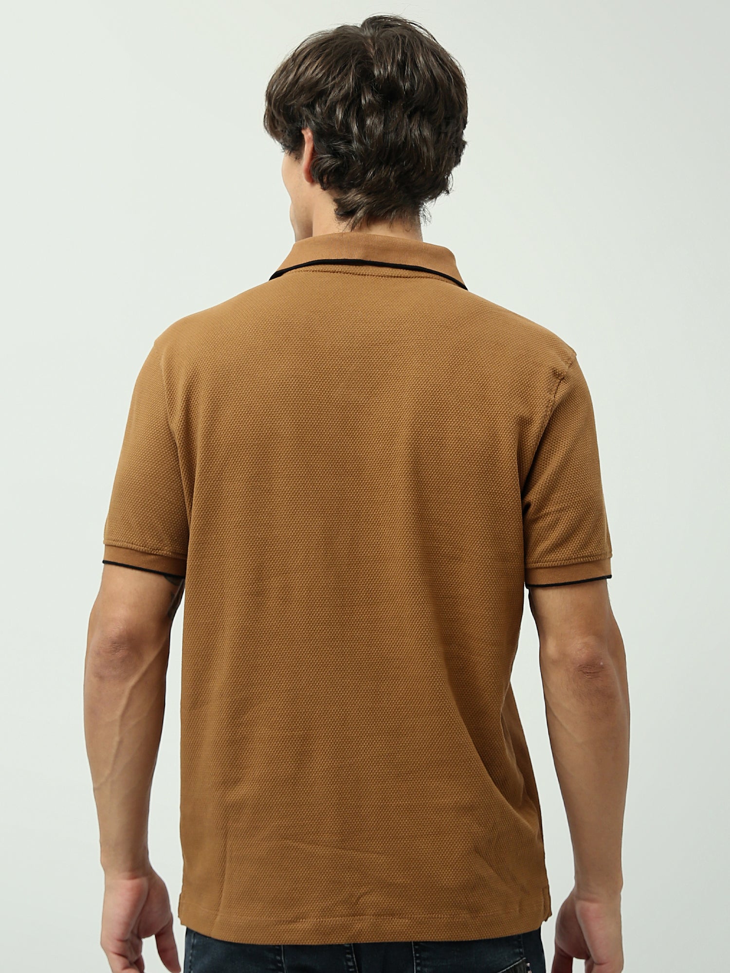Polo Homme Slim Fit Camel – Style Élégant et Confortable - POS24SBTV21801TM1