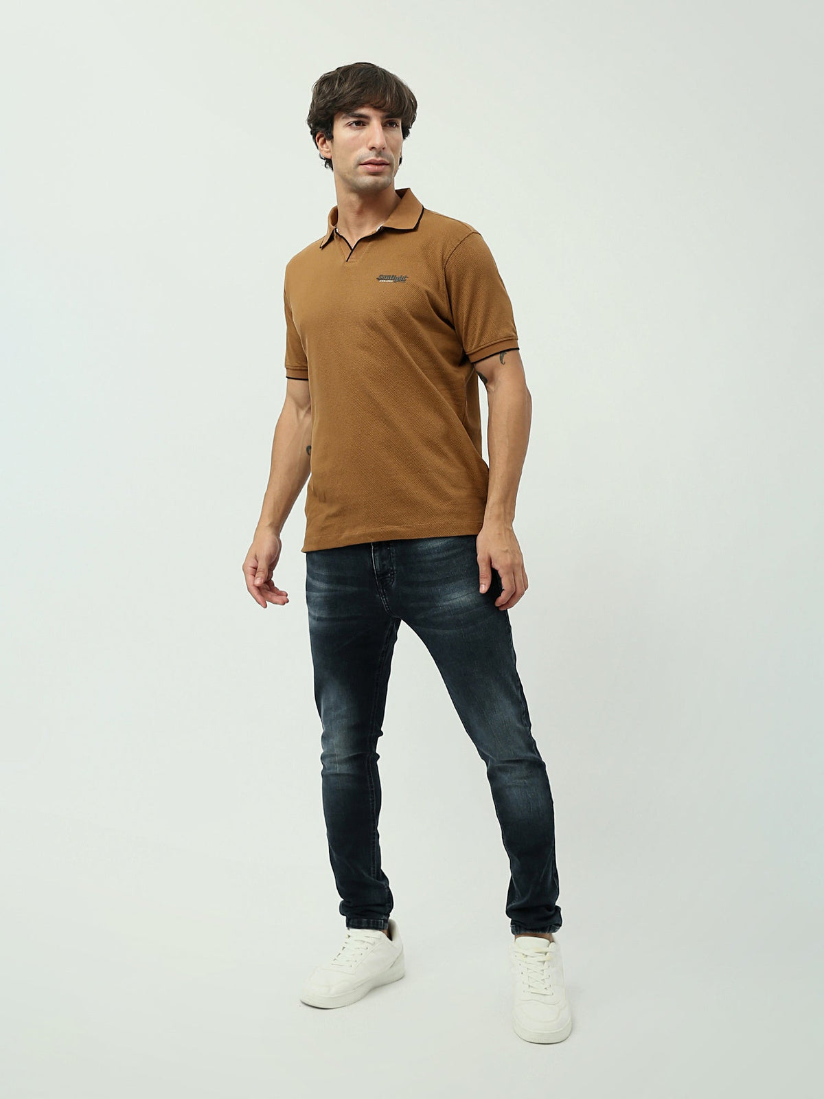 Polo Homme Slim Fit Camel – Style Élégant et Confortable - POS24SBTV21801TM1