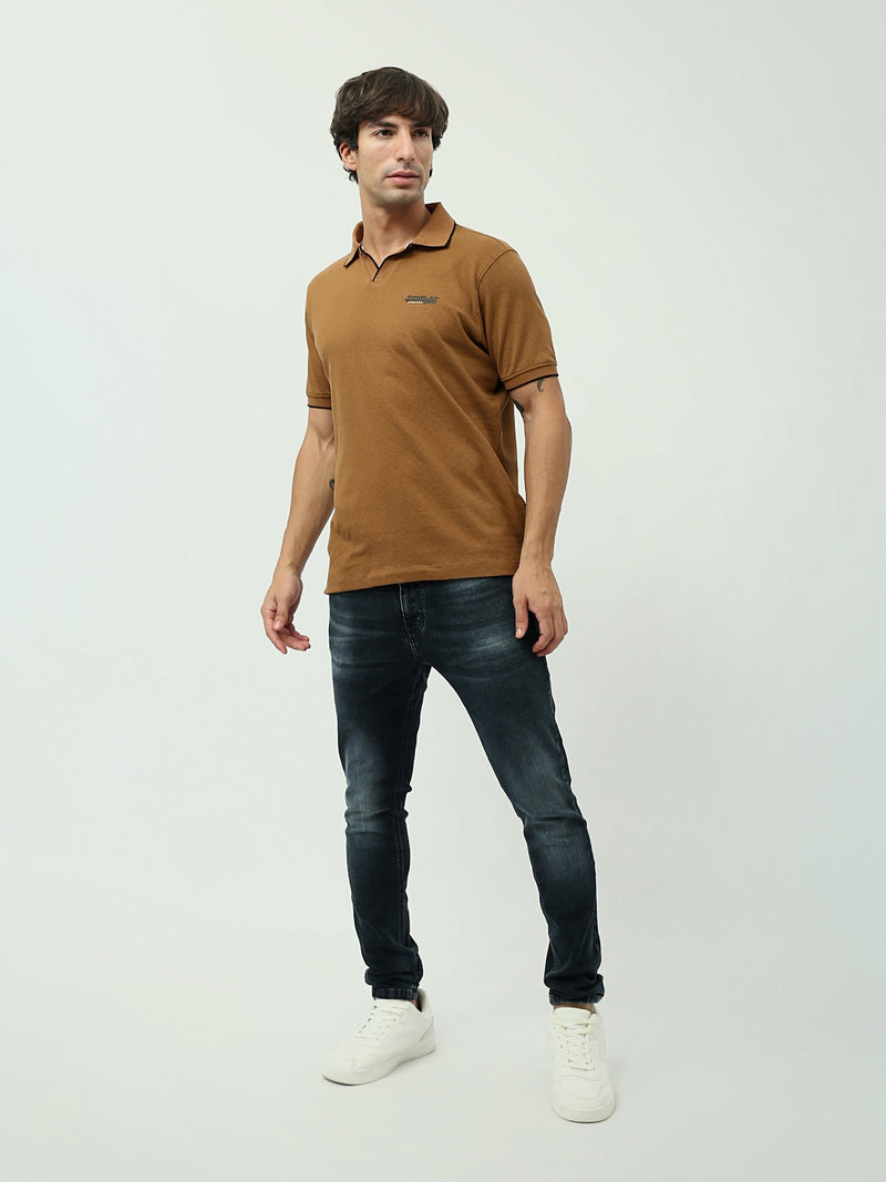 Polo Homme Slim Fit Camel – Style Élégant et Confortable - POS24SBTV21801TM1