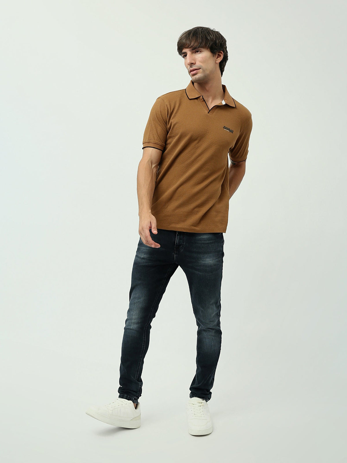 Polo Homme Slim Fit Camel – Style Élégant et Confortable - POS24SBTV21801TM1