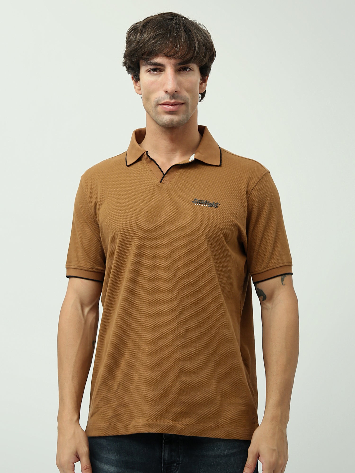 Polo Homme Slim Fit Camel – Style Élégant et Confortable - POS24SBTV21801TM1