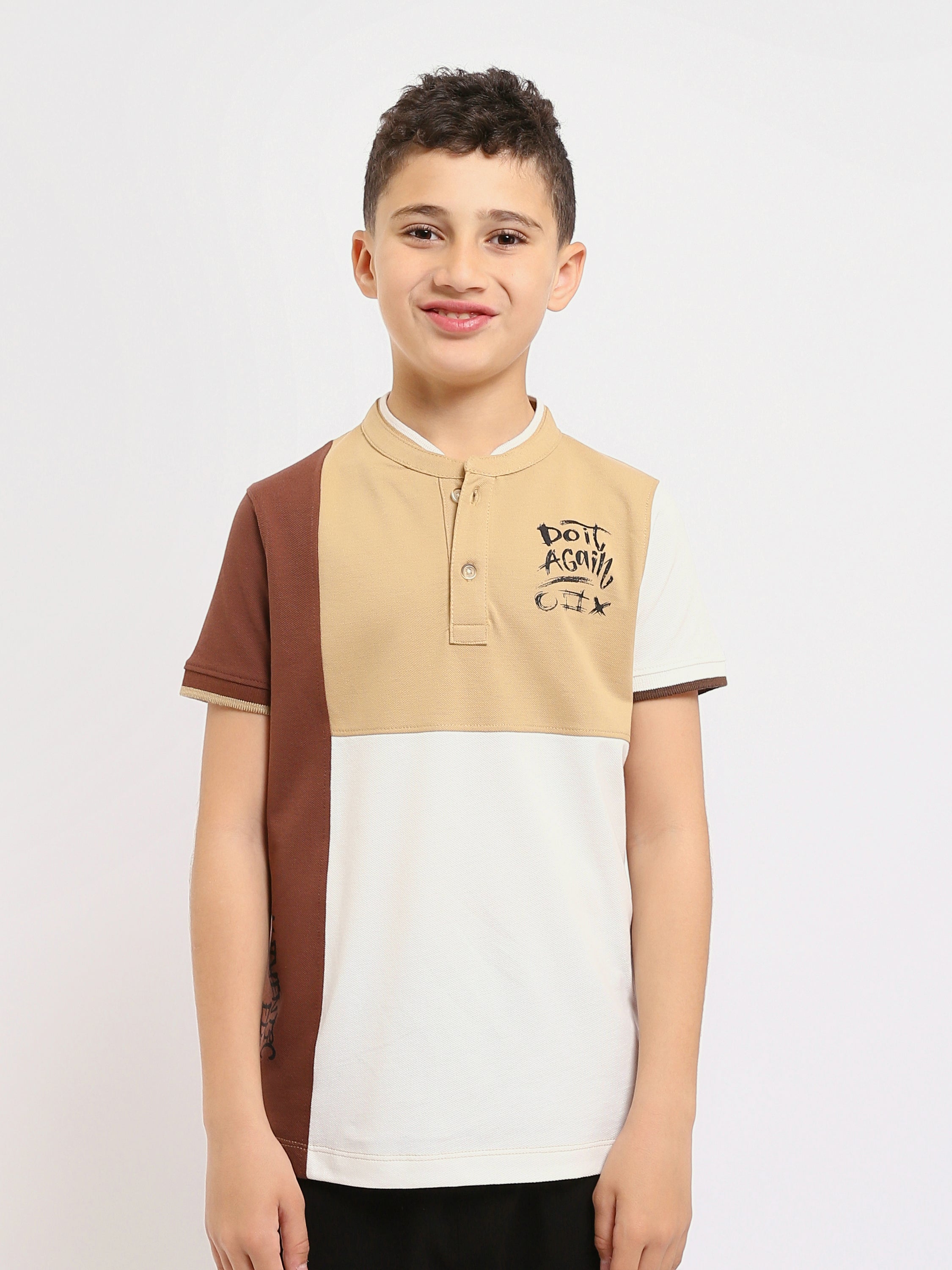 T-shirt polo pour enfants avec design coloré et logo distinctif - POS24SCPU31298TB1