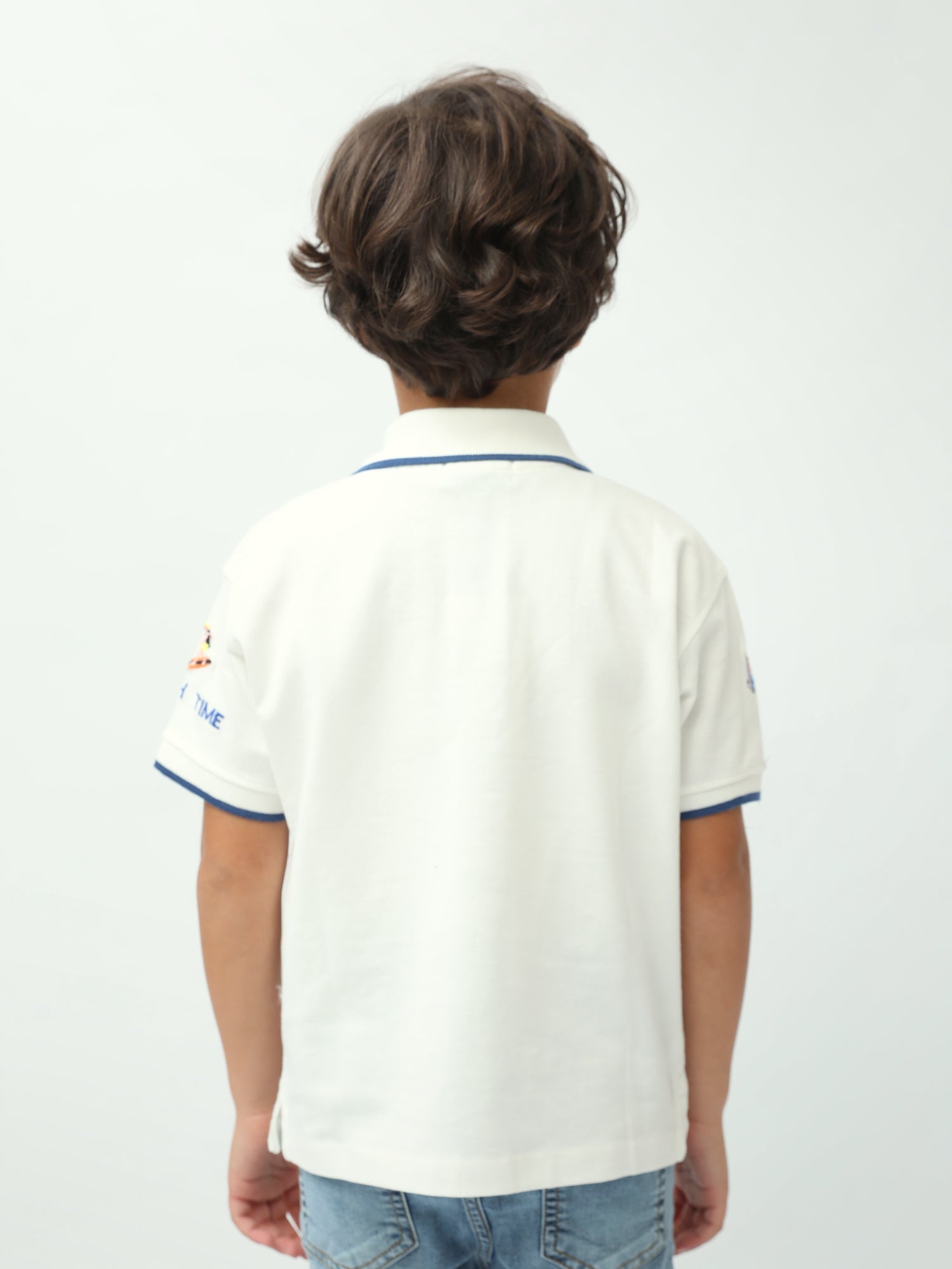 Polo garçon Summer Vibes manches courtes, col polo, finitions contrastées - POS24SEPI75402MB1