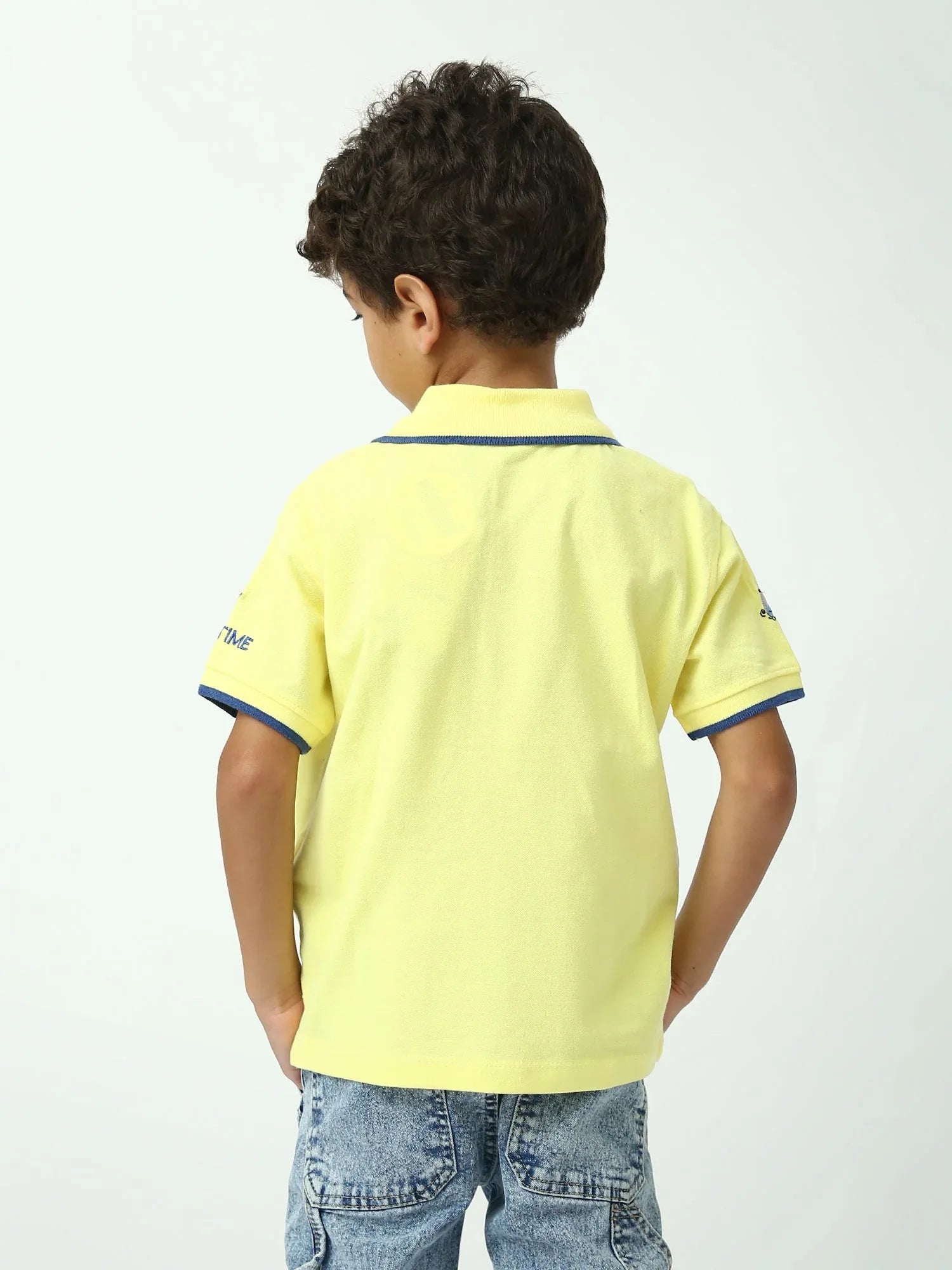 Polo garçon Summer Vibes manches courtes, col polo, finitions contrastées - POS24SEPI75402MB1 - Justyol