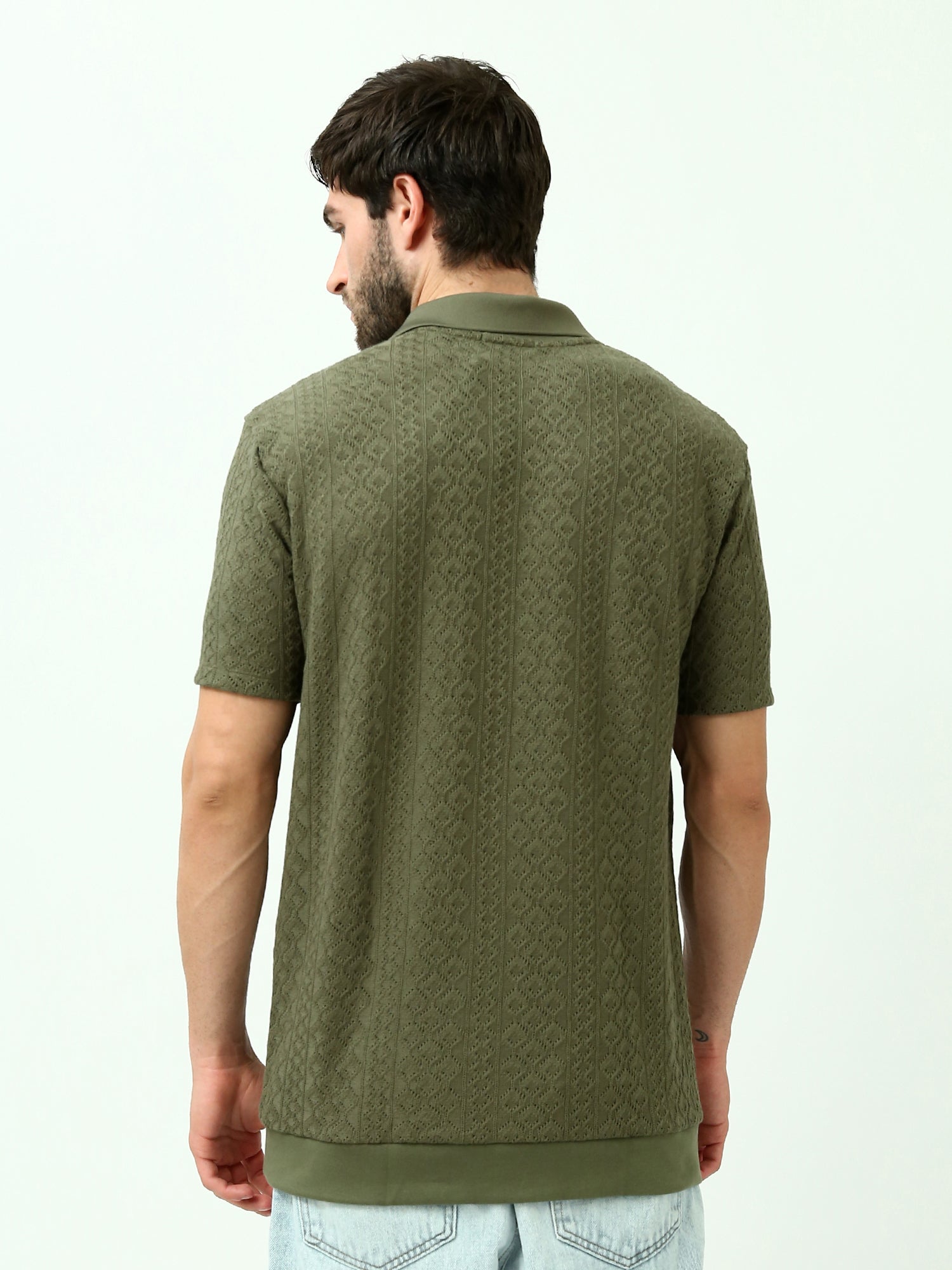 Polo Homme en Maille Tissée avec Design Moderne – Style Élégant - POS24SKMR21798TM1