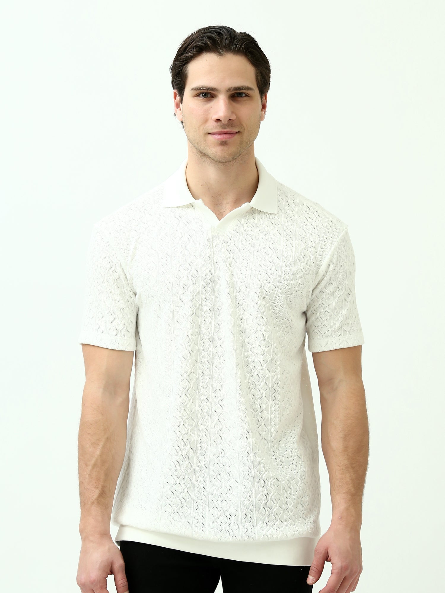 Polo Homme en Maille Tissée avec Design Moderne – Style Élégant - POS24SKMR21798TM1