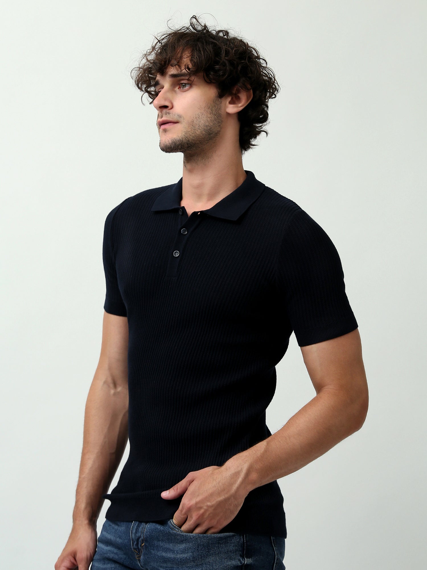 Polo slim fit bleu marine homme – Style élégant et moderne - POS24SKTR21875TM1
