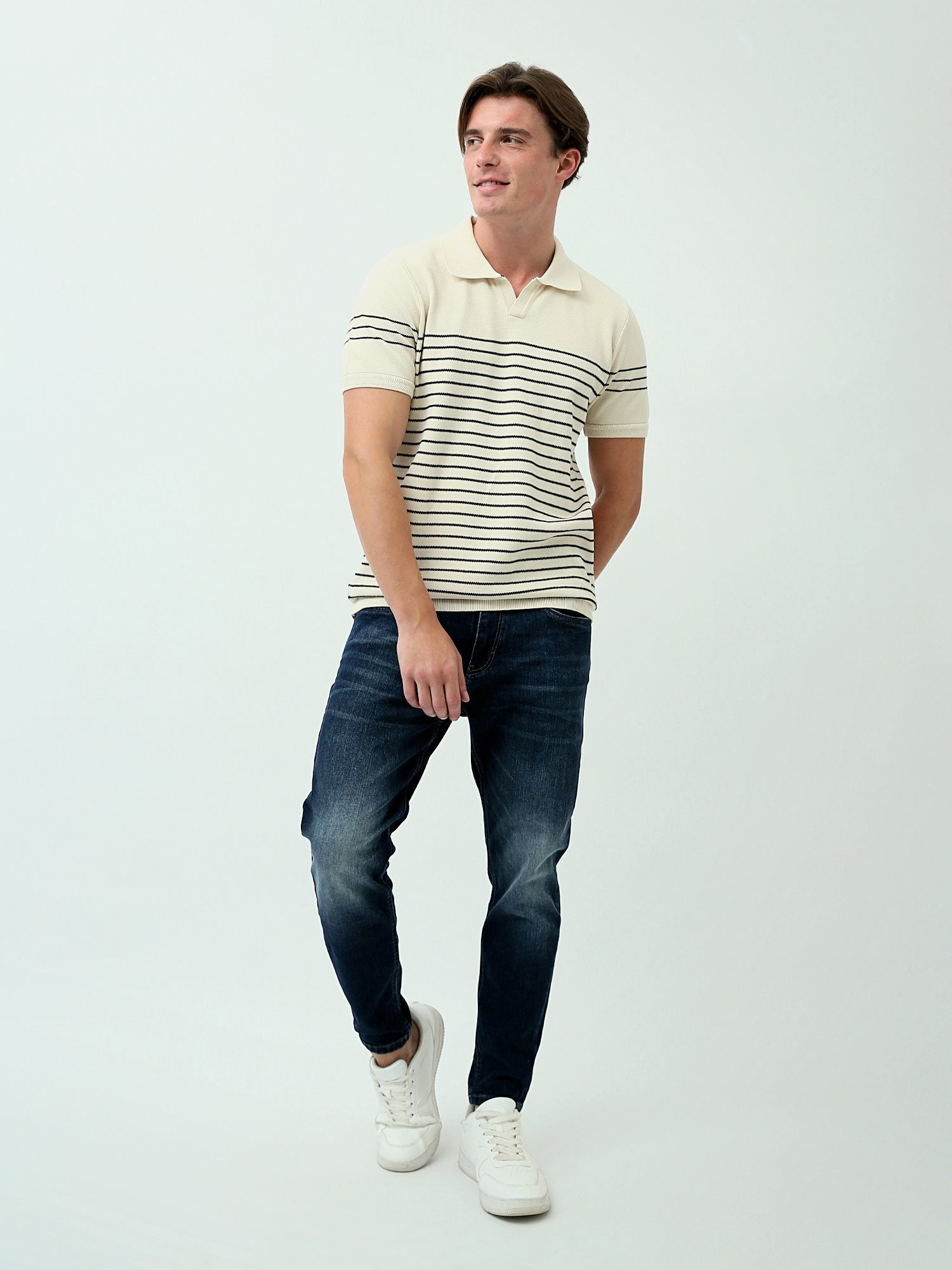 Polo Homme Slim Fit à Rayures – POS24SKTV21855TM1
