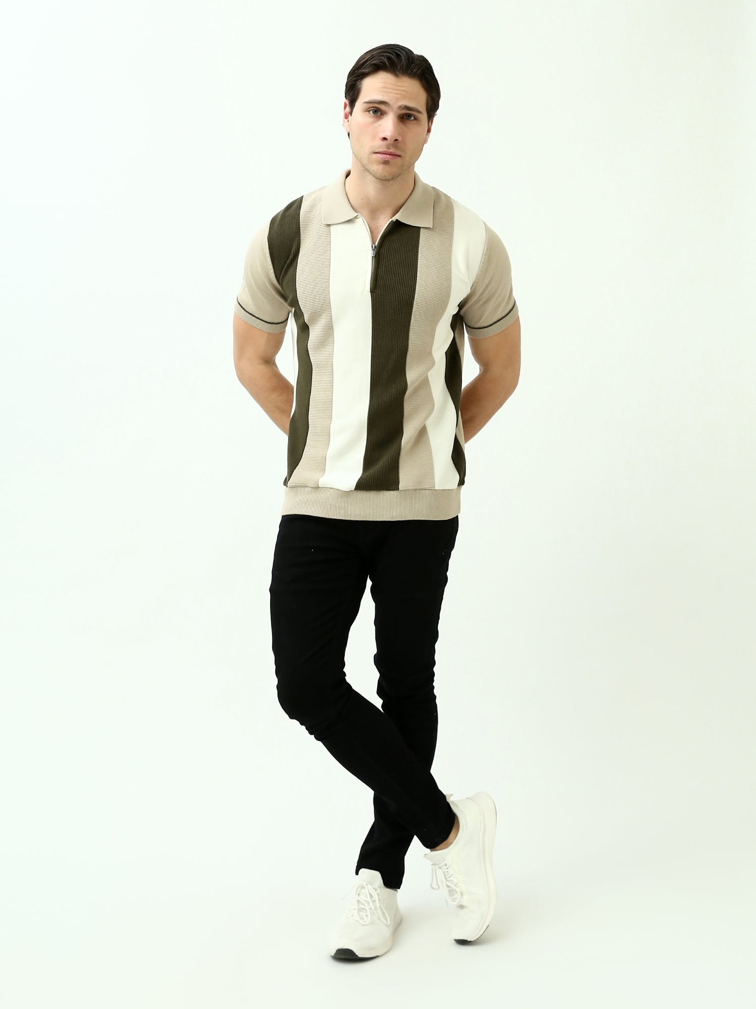 تي شيرت بولو رجالي سليم فيت متعدد الألوان - POS24SKTW21869TM1