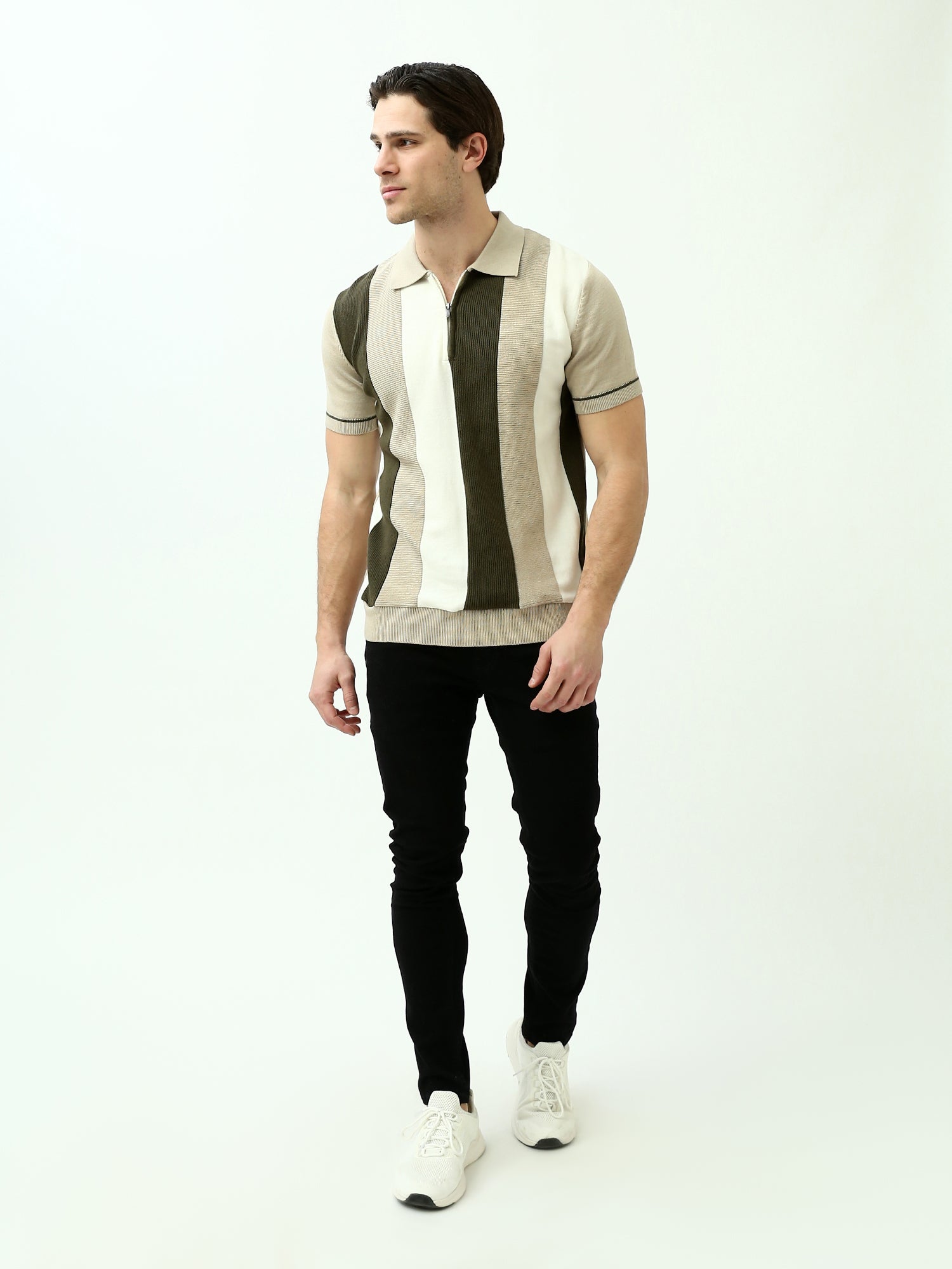 تي شيرت بولو رجالي سليم فيت متعدد الألوان - POS24SKTW21869TM1