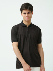 Polo Homme Zippé à Manches Courtes – Élégant et Confortable - POS24SNMR21794TM1