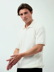 Polo Homme Regular Fit Off-White – Style Casual Élégant - POS24SNTR21761TM1
