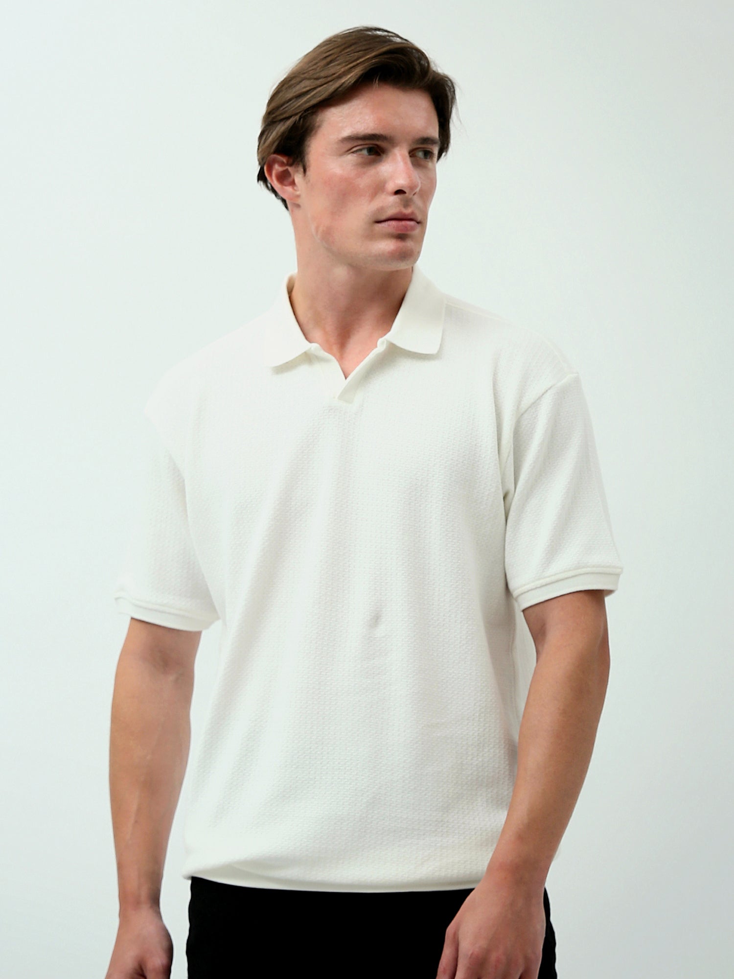 Polo Homme Regular Fit Off-White – Style Casual Élégant - POS24SNTR21761TM1