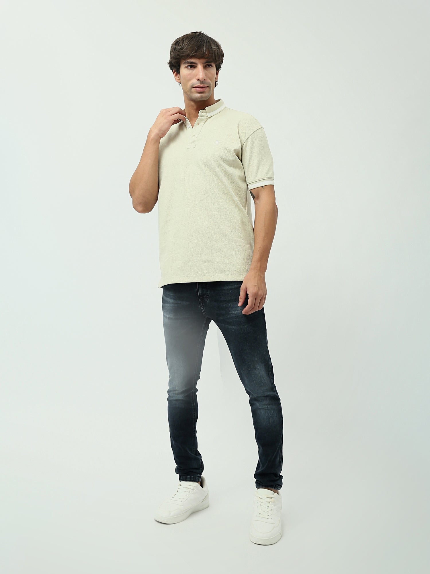 Polo Homme Vert Menthe – Coupe Slim et Style Élégant Casual - POS24SNTR21762TM1
