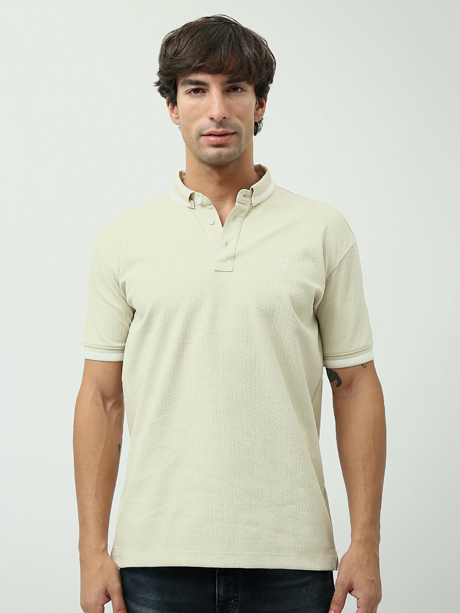 Polo Homme Vert Menthe – Coupe Slim et Style Élégant Casual - POS24SNTR21762TM1