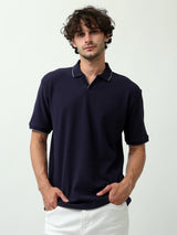 T-shirt polo pour homme bleu marine -POS24SNTR21764TM1
