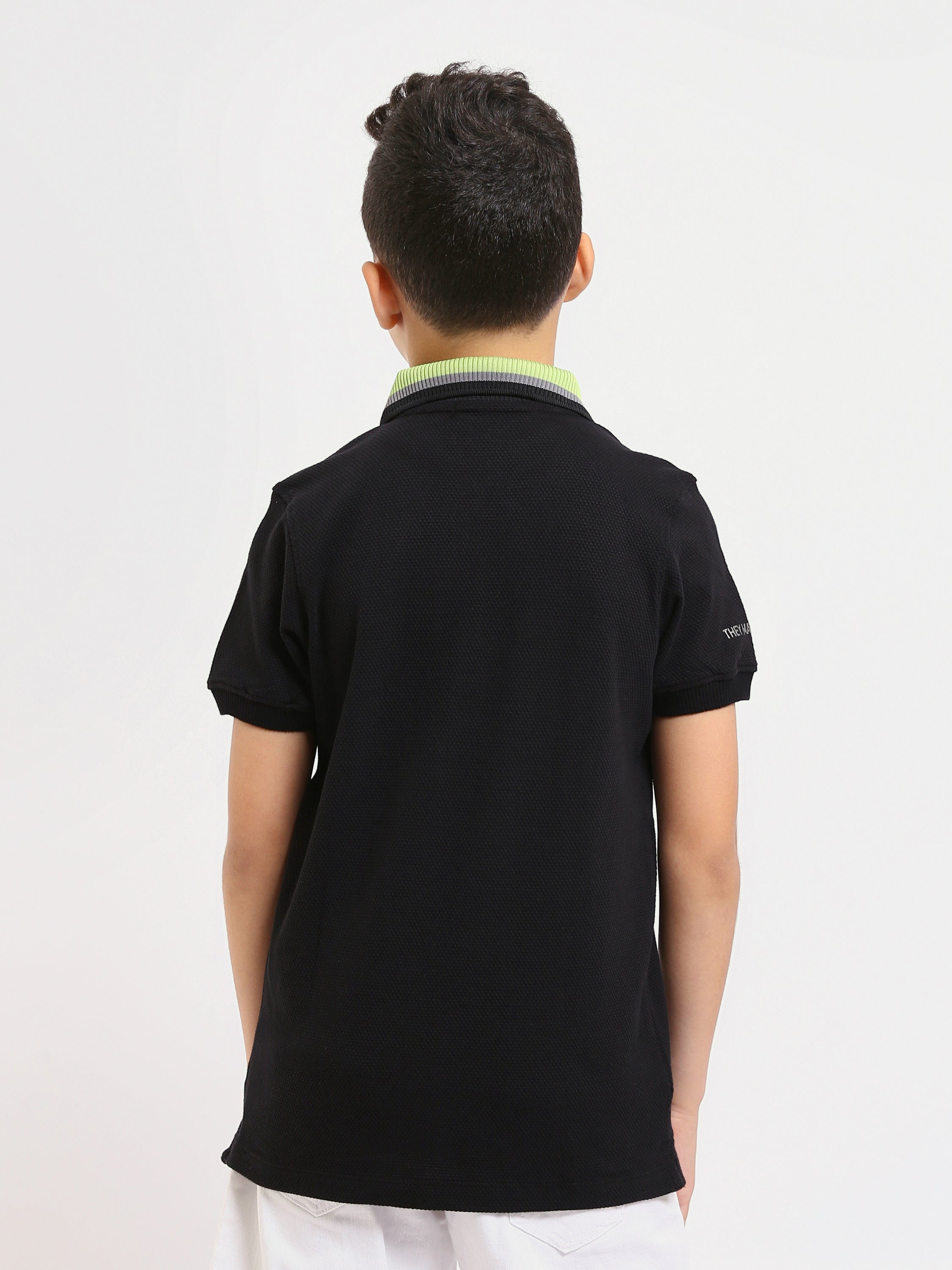 Polo enfant garçon à fermeture zippée au design moderne – POS24SNTR21766TB1