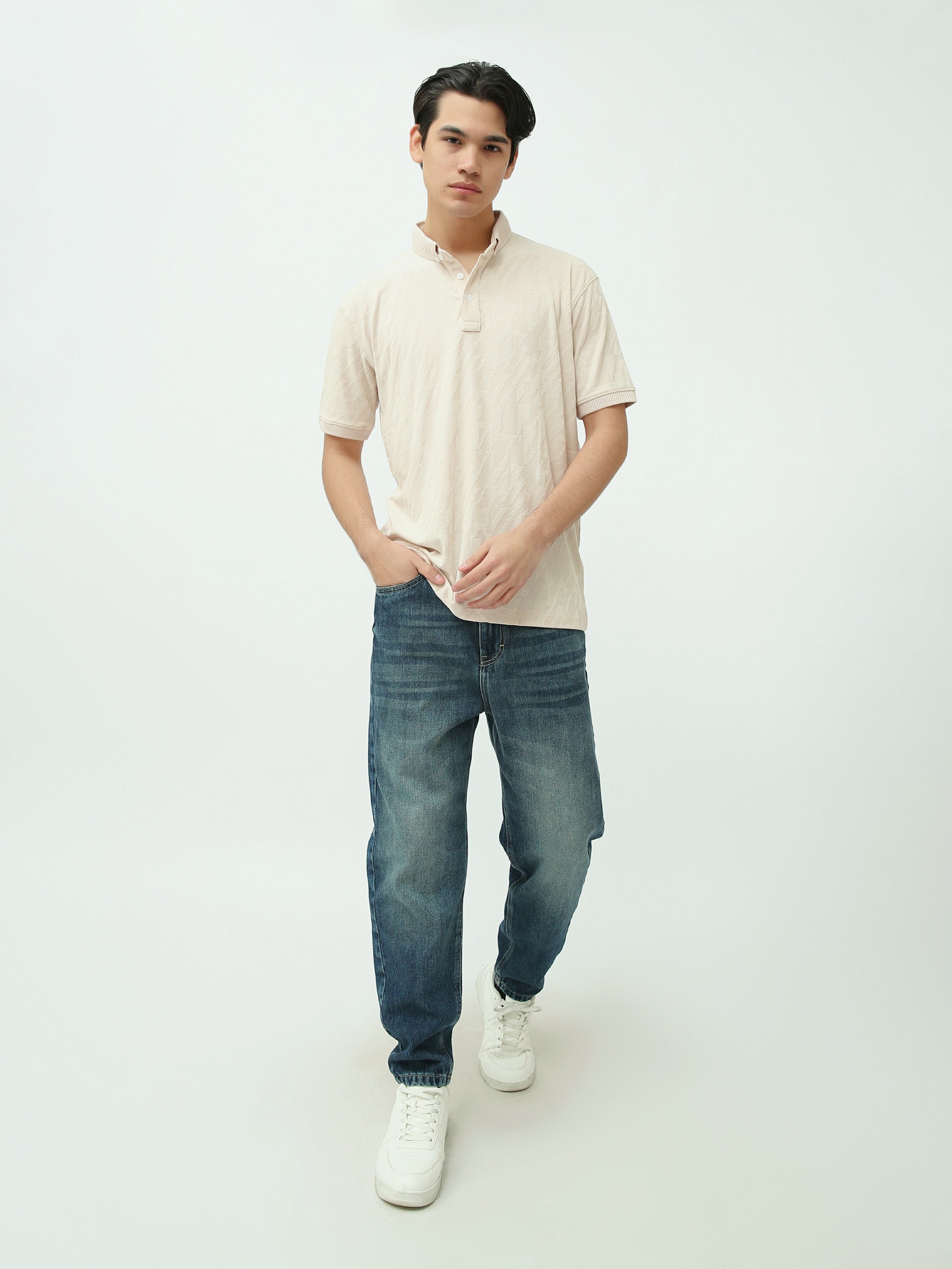 Polo Homme Regular Fit Uni Élégant à Manches Courtes - POS24SNTR21771TM1