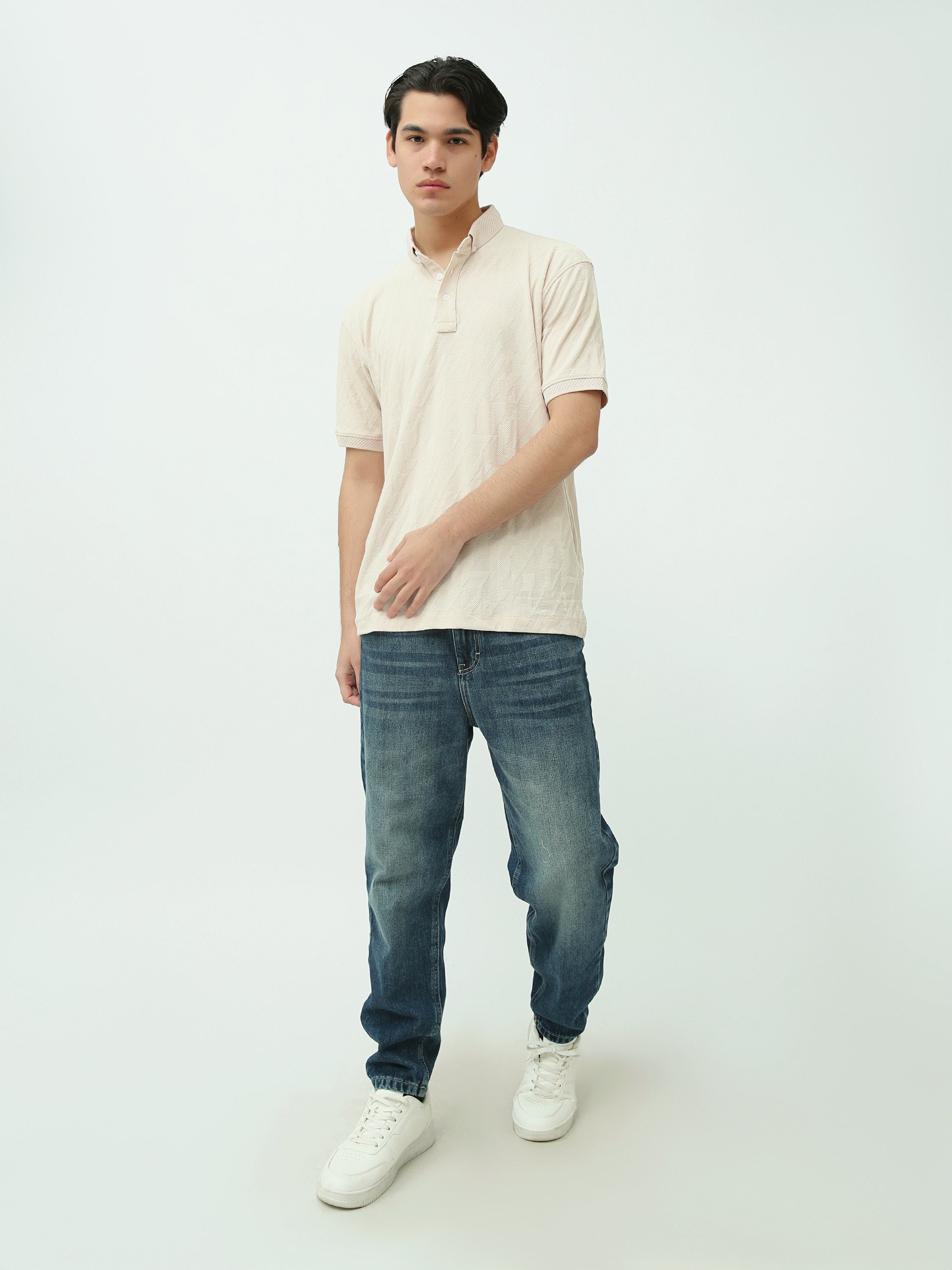 Polo Homme Regular Fit Uni Élégant à Manches Courtes - POS24SNTR21771TM1