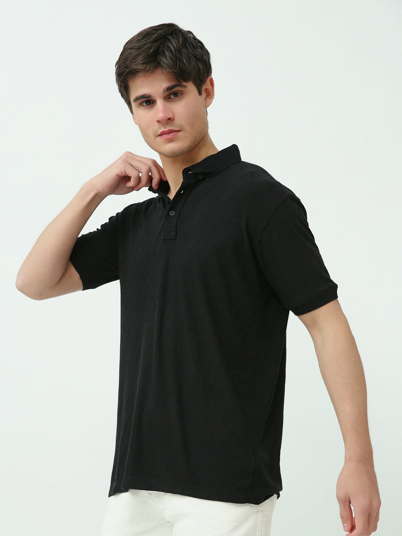 Polo Homme Regular Fit Uni Élégant à Manches Courtes - POS24SNTR21771TM1