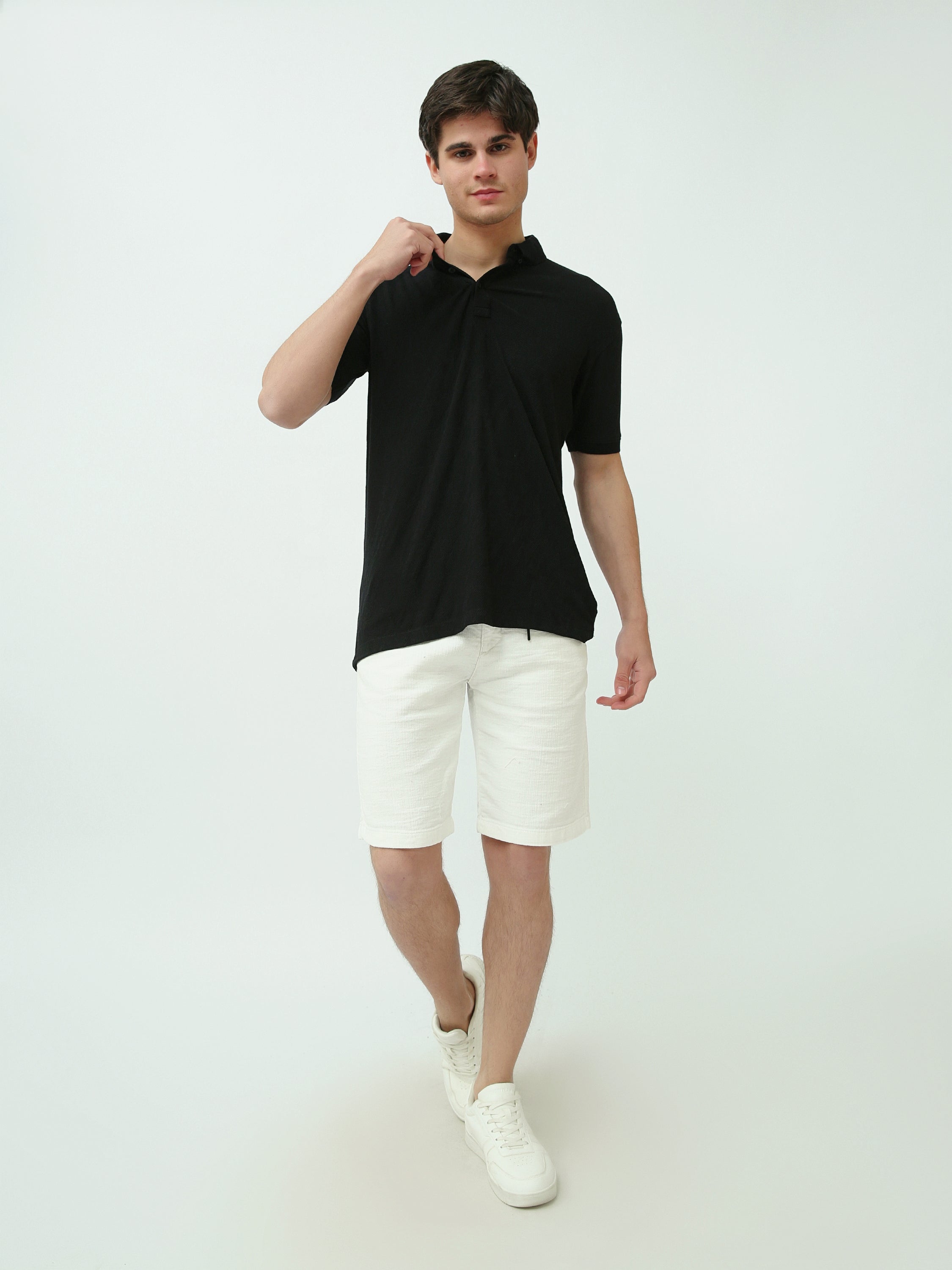 Polo Homme Regular Fit Uni Élégant à Manches Courtes - POS24SNTR21771TM1