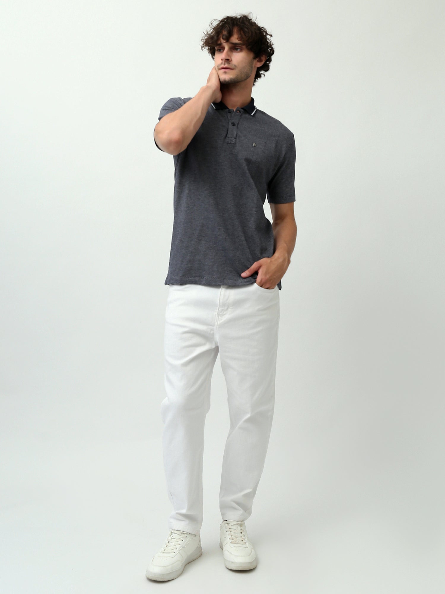 Polo homme à boutons avec col rond - POS24SNTR21807TM1