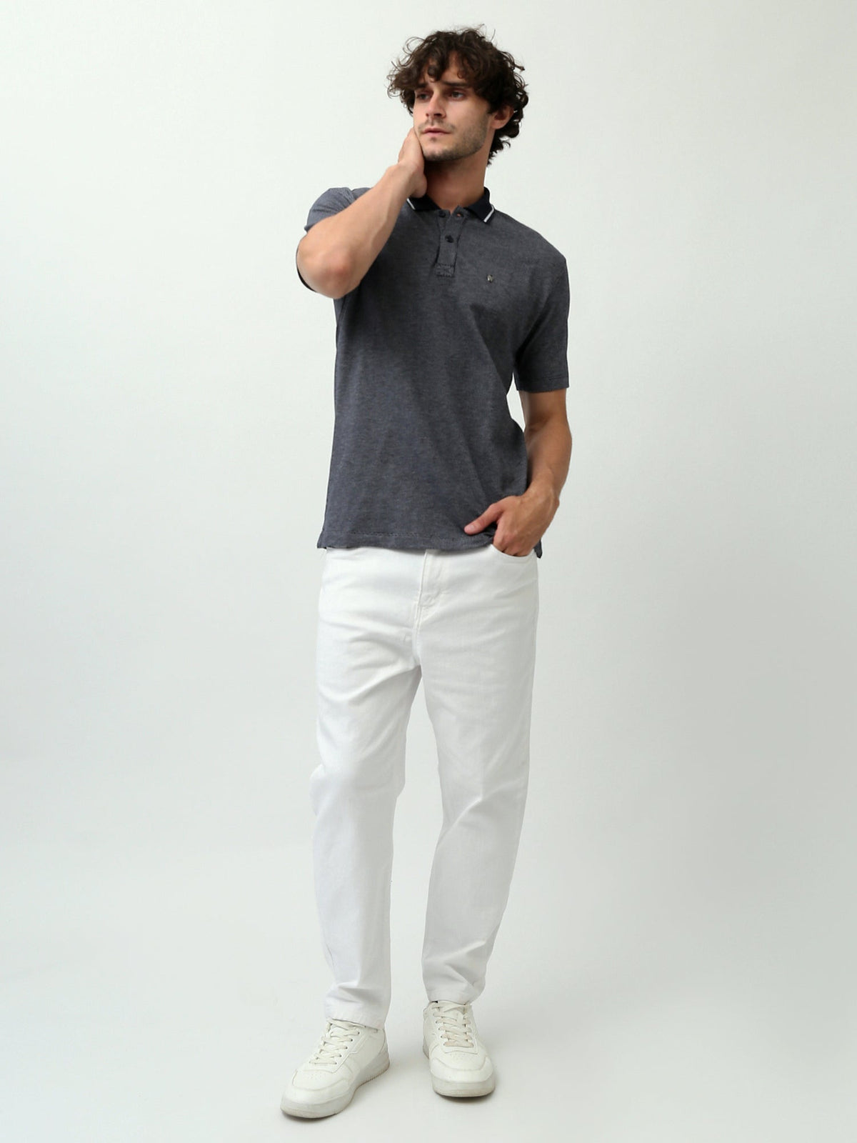 Polo homme à boutons avec col rond - POS24SNTR21807TM1