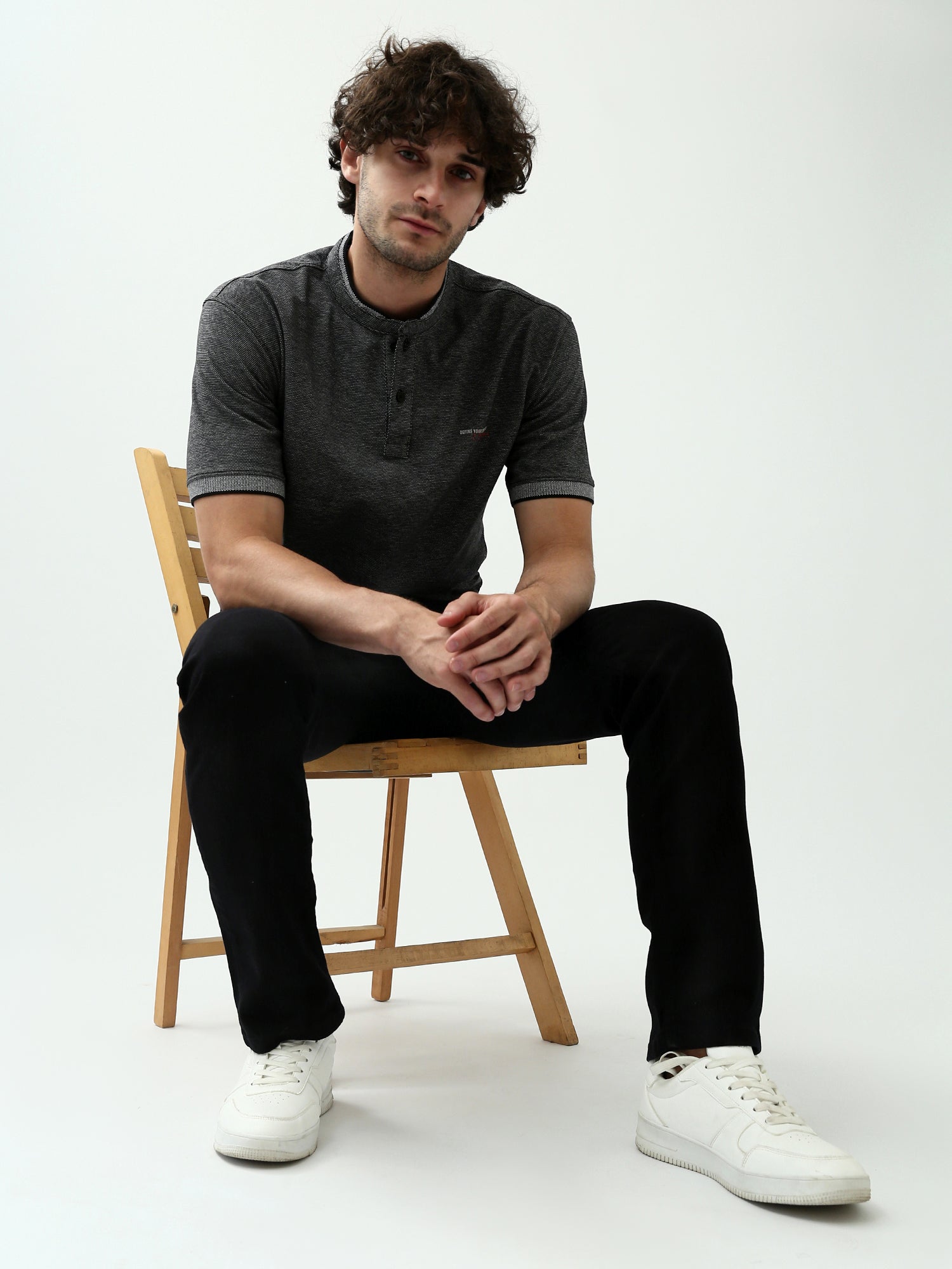 Polo à col Henley pour homme – Confort et style classique - POS24SNTU21832TM1