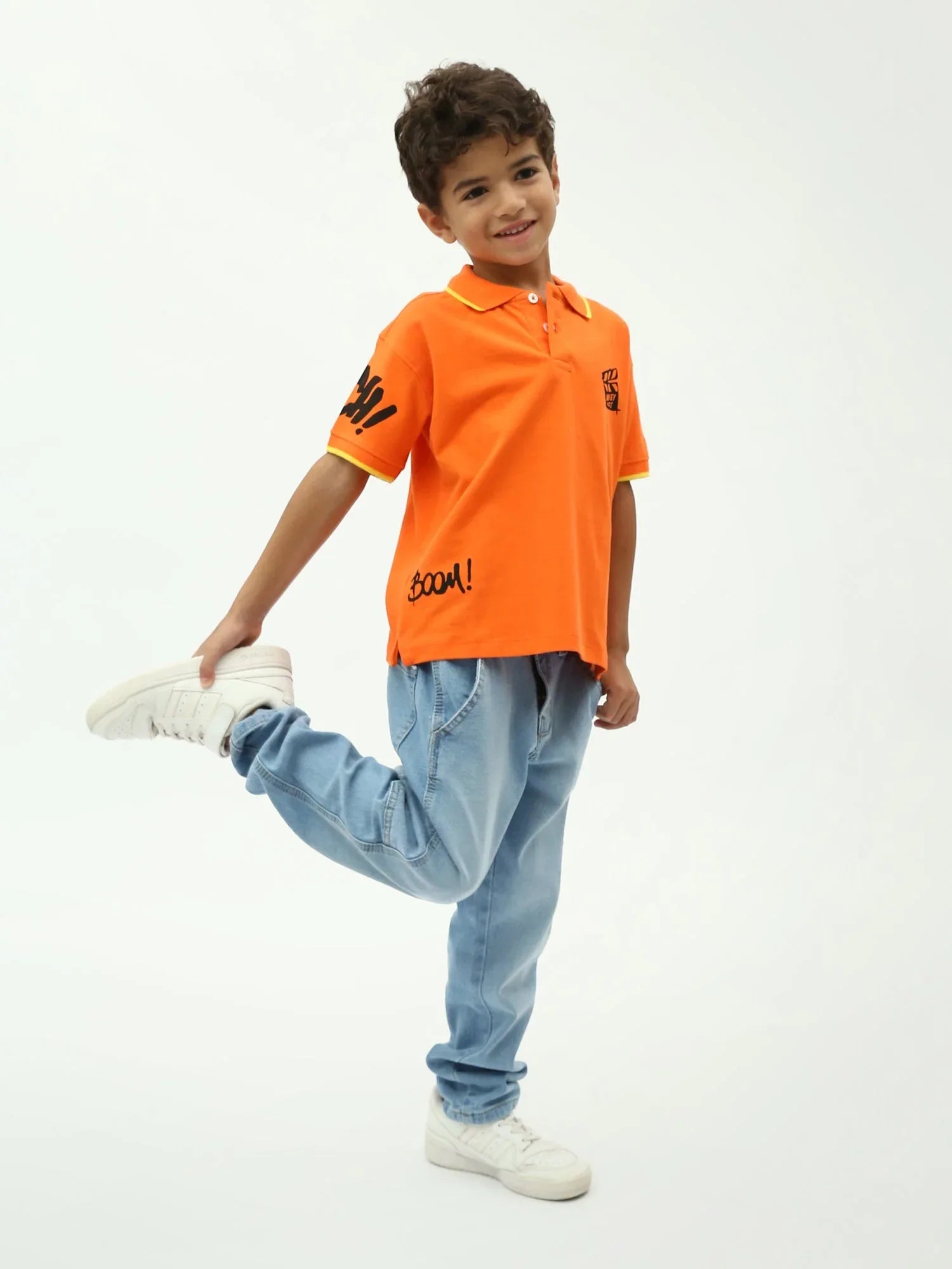 Polo garçon Looney Tunes manches courtes, col polo, imprimé fun - POS24SPPI75385MB1 - Justyol