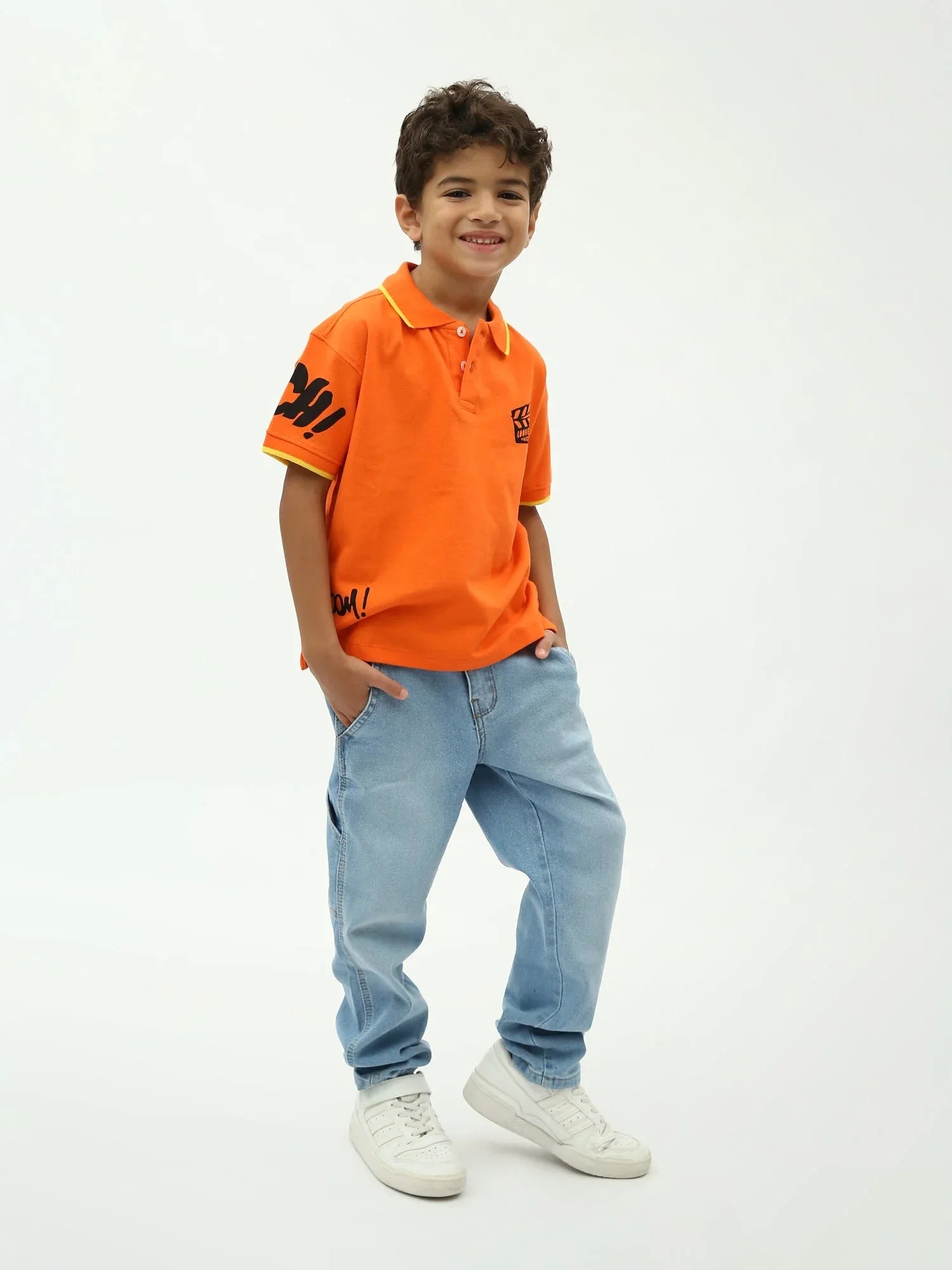 Polo garçon Looney Tunes manches courtes, col polo, imprimé fun - POS24SPPI75385MB1 - Justyol