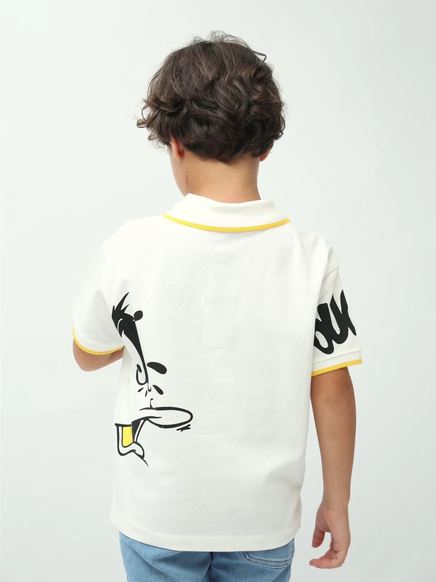 Polo garçon Looney Tunes manches courtes, col polo, imprimé fun - POS24SPPI75385MB1 - Justyol