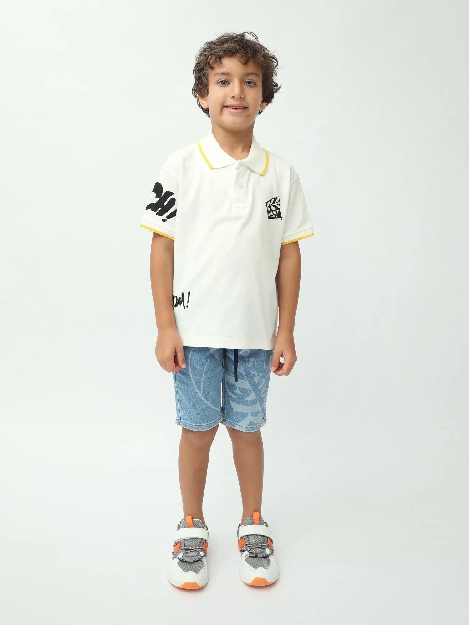 Polo garçon Looney Tunes manches courtes, col polo, imprimé fun - POS24SPPI75385MB1 - Justyol