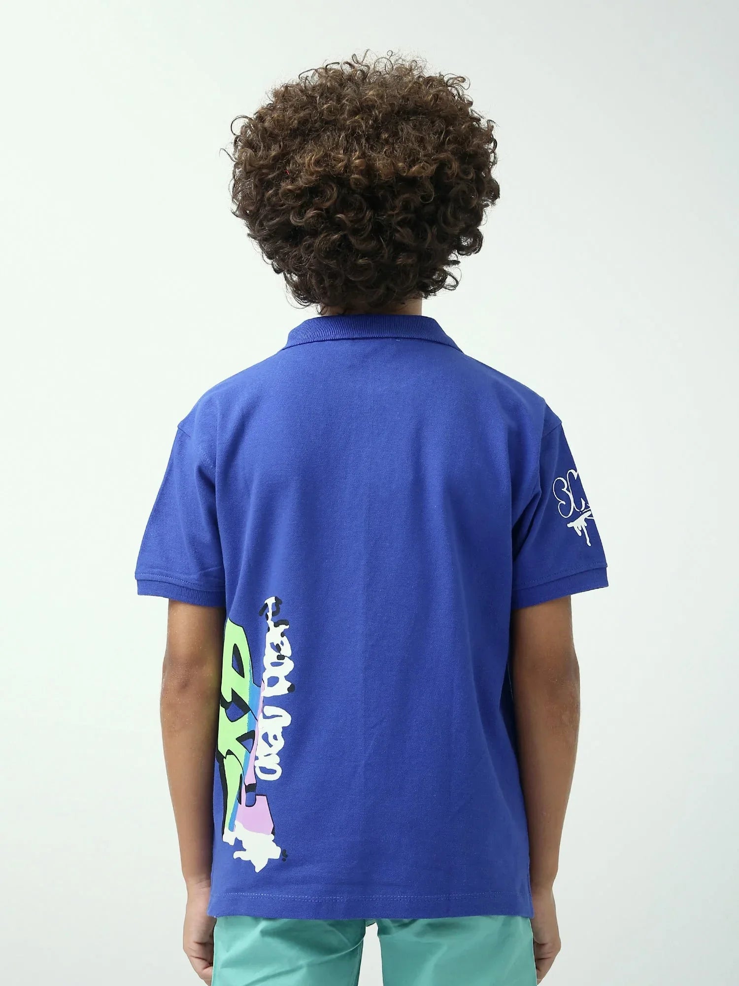 Polo ado garçon imprimé streetwear, col polo, manches courtes - POS24SPPI75392MJ1 - Justyol