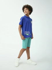 Polo ado garçon imprimé streetwear, col polo, manches courtes - POS24SPPI75392MJ1 - Justyol