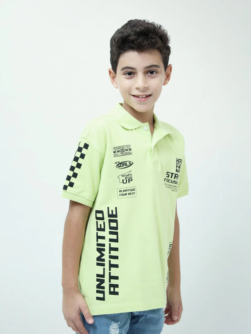 Polo garçon ado Stay Focused – style sport – manches courtes – POS24SPPI75399MJ1