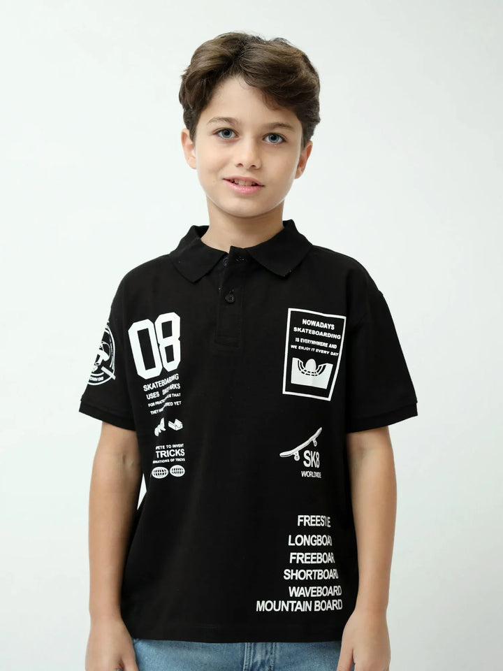 Polo garçon ado style skate 08 – manches courtes – POS24SPPI75405MJ1