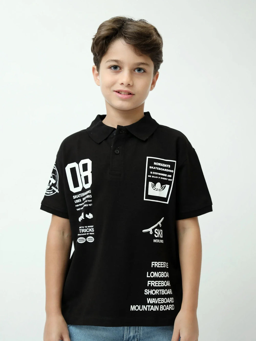 Polo garçon ado style skate 08 – manches courtes – POS24SPPI75405MJ1