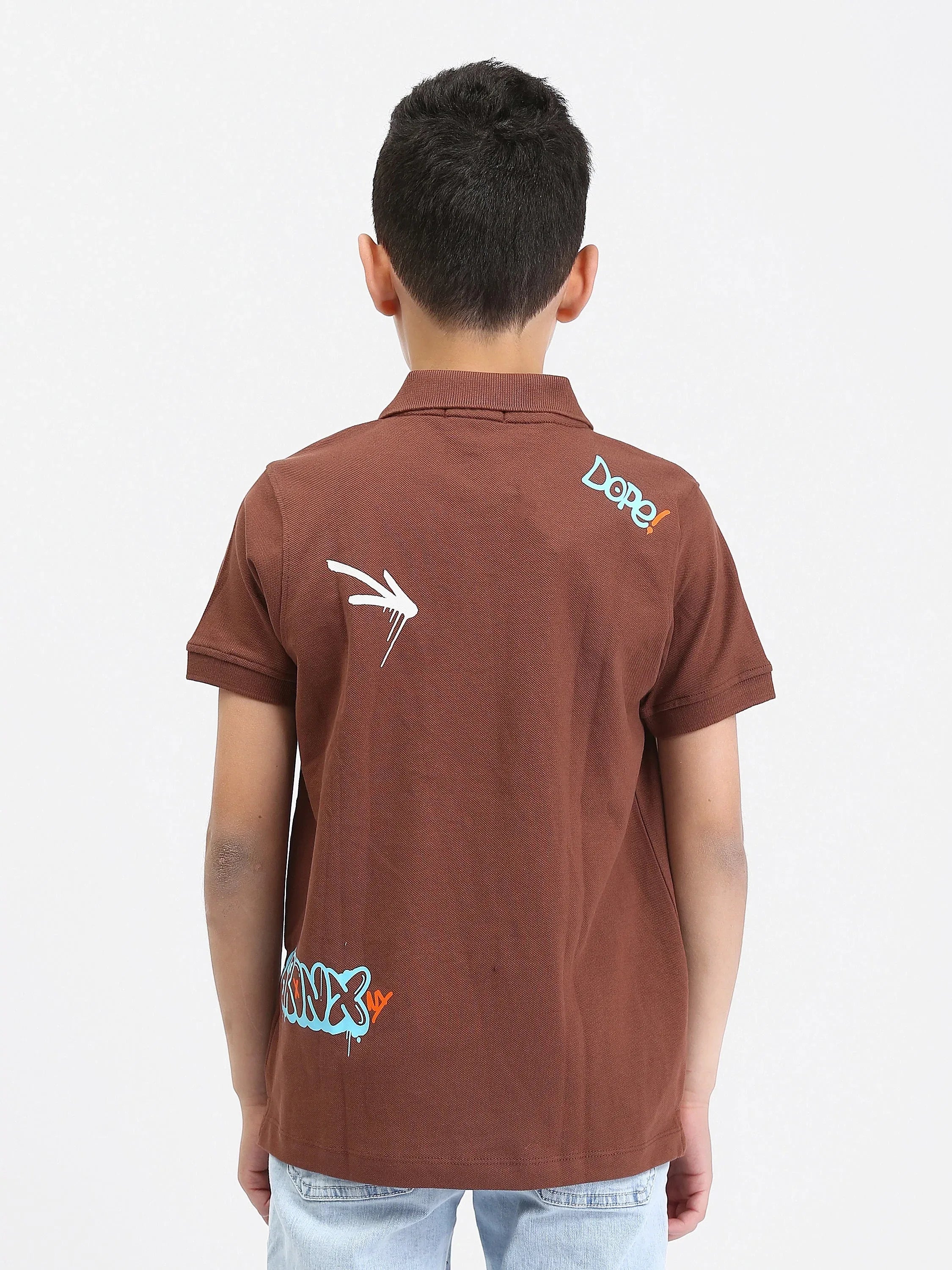 Polo ado garçon – imprimés streetwear, col boutonné - POS24SPPI75546MJ1 - Justyol