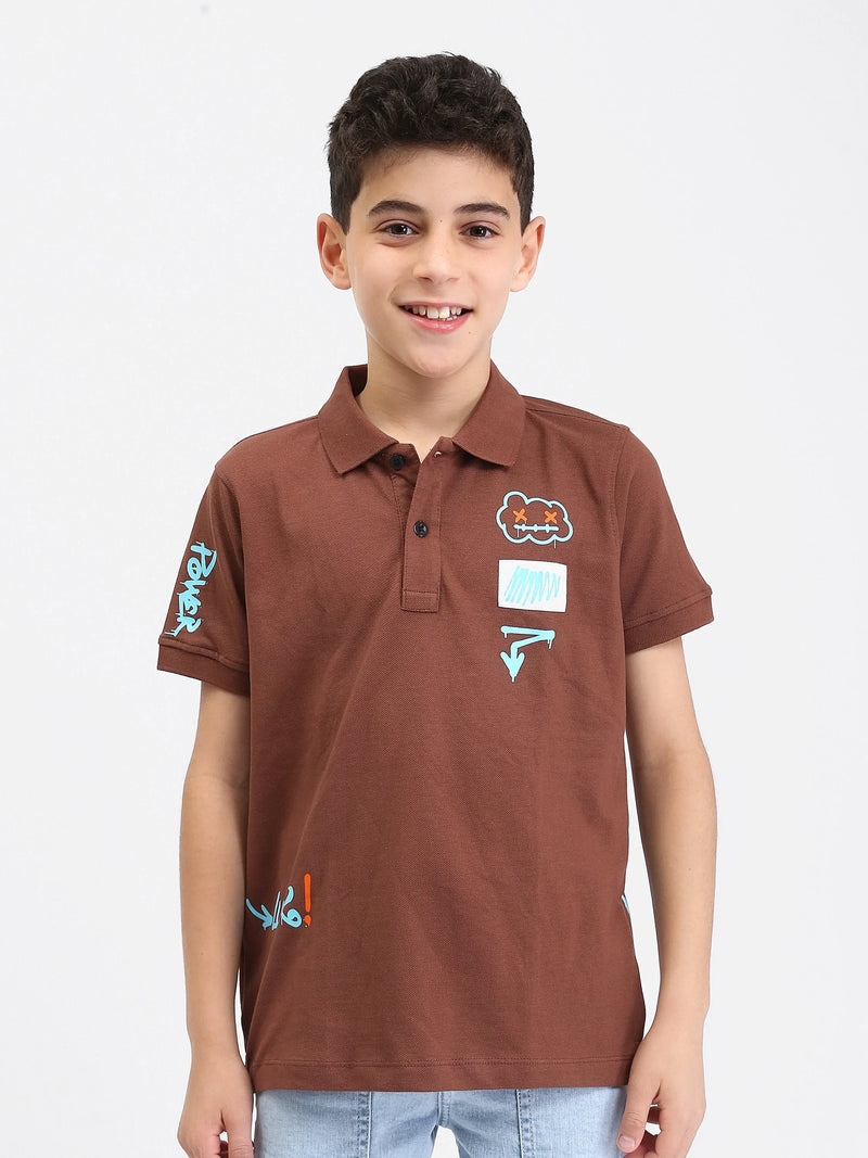 Polo ado garçon – imprimés streetwear, col boutonné - POS24SPPI75546MJ1