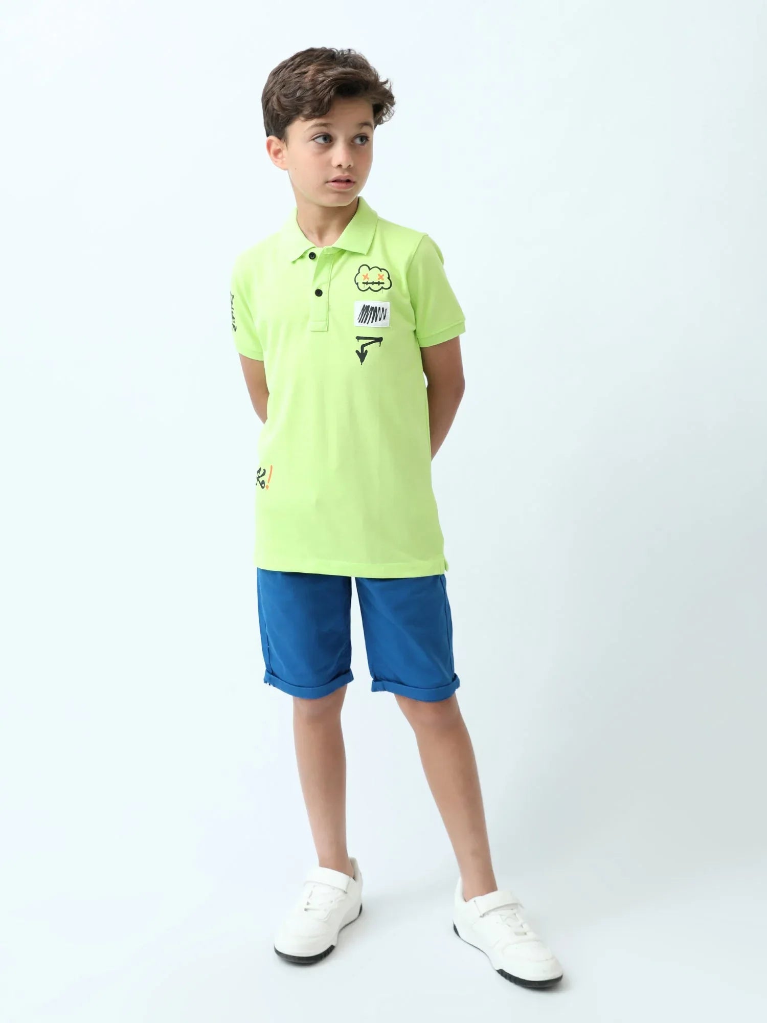 Polo ado garçon – imprimés streetwear, col boutonné - POS24SPPI75546MJ1 - Justyol