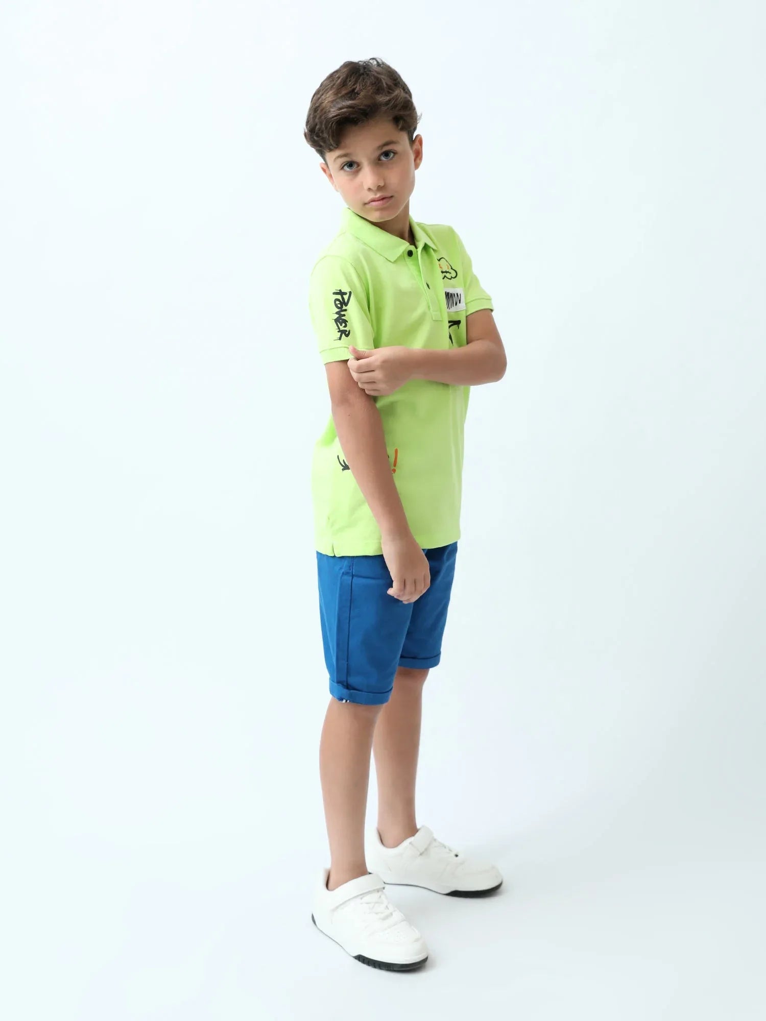 Polo ado garçon – imprimés streetwear, col boutonné - POS24SPPI75546MJ1 - Justyol