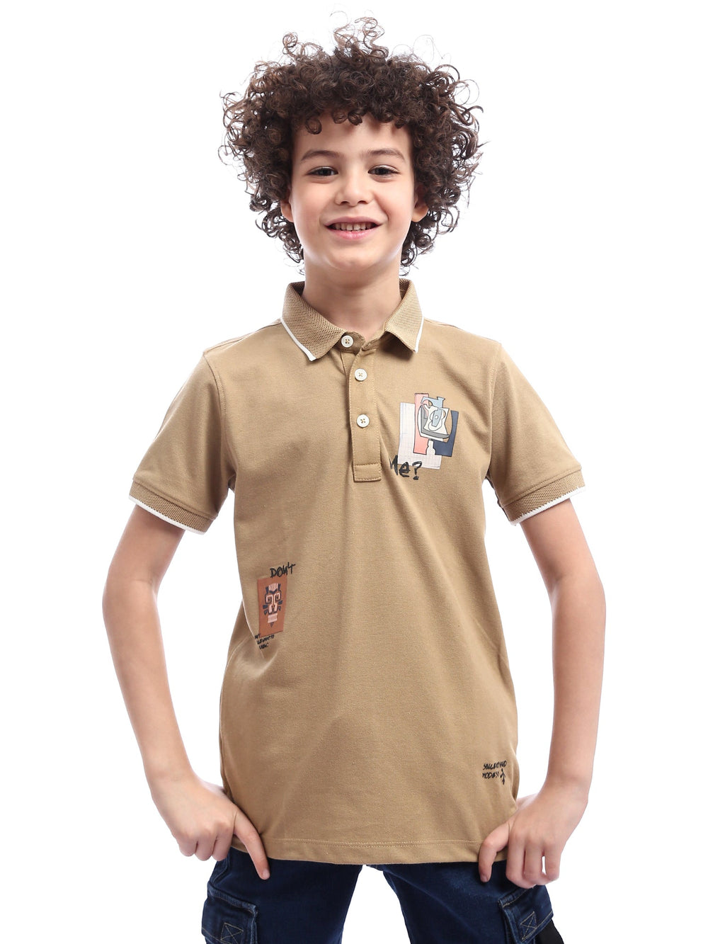 Polo enfant garçon au design distinctif avec imprimé moderne – POS24SPPR21754TB1