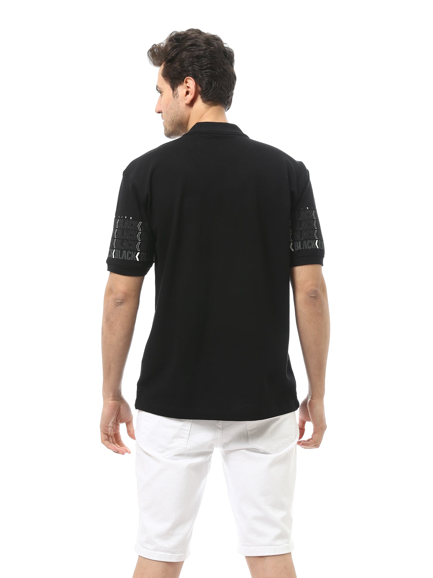 Polo Homme Moderne Noir – Design Élégant avec Détails "BLACK" et Logo "LEGEND" - POS24SPPR21757TM1